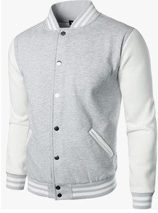 Blouson universitaire de baseball pour homme en mélange de coton, style Letterman, broderie personnalisée, col montant, fermeture éclair, finition OEM, vente en gros - Product Image 2
