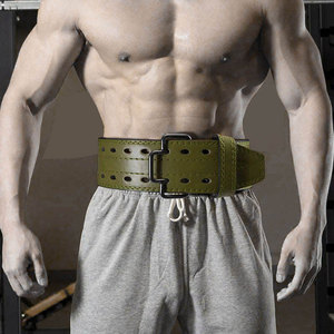 Cinturón de levantamiento de pesas de cuero de vaca verde oliva de liberación rápida, ajustable, antideslizante, con soporte lumbar para powerlifting, cinturón Dabble Prong - Product Image 6