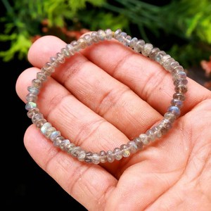 Flashy Natural <b>Labradorite</b> <b>Bracelet</b> Handmade Healing Crystal Stretch <b>Bracelet</b> <b>Labradorite</b> Gemstone Jewelry Making Wholesale Bulk - Product Image 3