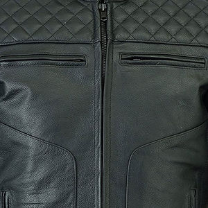 Veste en cuir pour moto de style unique de qualité supérieure pour hommes, tissu en cuir original imperméable et résistant - Product Image 4