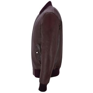 Chaqueta bomber de cuero para hombre, Estilo vintage, de piel de oveja auténtica, 2022 - Product Image 4