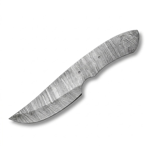 Lame de couteau Skinner en acier Damas, pleine longueur, forgée à la main, pour la fabrication de couteaux de chasse personnalisés, avec trous de fixation - Product Image 1