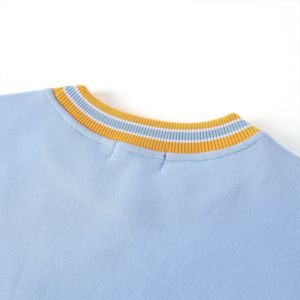เสื้อสเวตเชิ้ตวิทยาลัยคุณภาพสูงสั่งทำพิเศษ สีฟ้าอ่อน ผ้าฝ้ายฟลีซหนานุ่ม คอกลม แขนยาว คอเสื้อมีแถบยางยืด - Product Image 3
