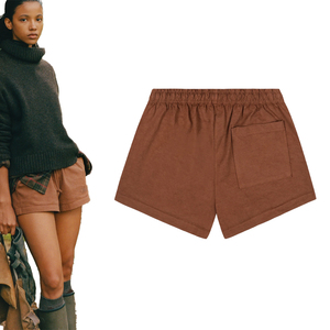 Shorts de Discoteca Soho Premium para Mujer, de Pana de Algodón Grueso de 280 GSM, Cintura Elástica, Acabado Vintage, Personalizados OEM, Casuales para Descansar - Product Image 6