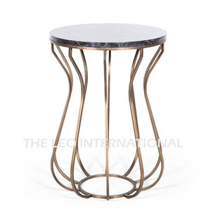 Mesa Auxiliar de Aluminio Plateado con Diseño de Medusa, Mueble Moderno de Lujo para Sala de Estar - Product Image 6