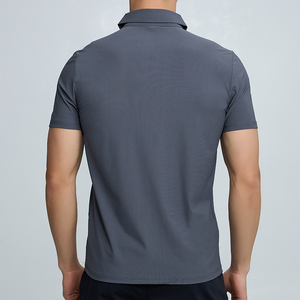 Polo pour homme, sweat-shirt, tissu respirant, vêtements de musculation, vêtements de sport, polos personnalisés avec logo - Product Image 2