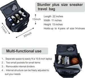 Bolsa Deportiva para Zapatos 2026 con Compartimento para Calzado, Organizador de Equipaje, Bolsa para Zapatos de Baloncesto, Bolsa para Equipamiento de Fútbol, Bolsa de Gimnasio, para Entrenamiento y Fitness - Product Image 6