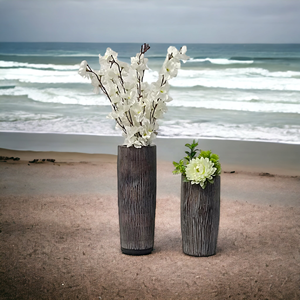 Jarrón alto para centros de mesa boda 100% mango indio madera marrón antiguo hecho a mano Hogar y jardín decoración florero jardineras - Product Image 5