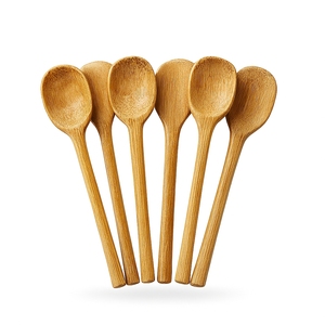 Eco-Friendly Handmade Natural Bamboo Wooden Spoon 6-Piece <b>Set</b> for Home Kitchen Cooking Dishwasher <b>Microwave</b> & Oven Safe - Product Image 3