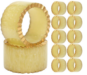 Anneau de serviette en résine cercle simple, 100% fait main, design bord doré, pour dîners de Thanksgiving, mariages, fêtes, anniversaires, anniversaires de mariage, anniversaires d'enfants, anniversaires de mariage de famille, anniversaires de mariage de la famille. - Product Image 1