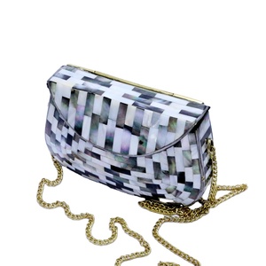 Nouvellement conçu bohème métal mosaïque pochette sac à main nacre coquille inspiré sac pour femmes indien mode fêtes de mariage - Product Image 1