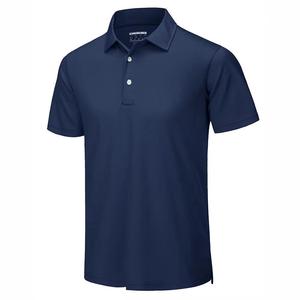 Chemises pour hommes en gros, logo personnalisé, tissu jersey mélange polyester/coton, séchage rapide, service OEM, fournisseur de marques privées - Product Image 3