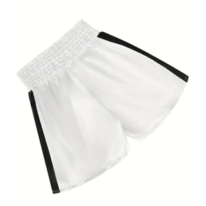 Pantalones Cortos de Entrenamiento de Boxeo Disponibles en Color Blanco, Adecuados para Deporte y Muay Thai MMA para Hombre - Product Image 4