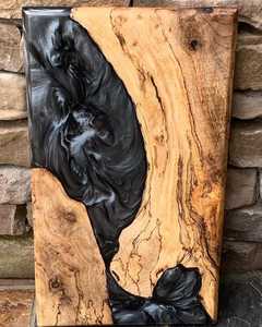 เขียงไม้หรูหราเคลือบอีพ็อกซี่สำหรับหั่นและเสิร์ฟอาหาร เขียงไม้เนื้อแข็งเคลือบเรซินอีพ็อกซี่สำหรับใช้ในครัว - Product Image 3