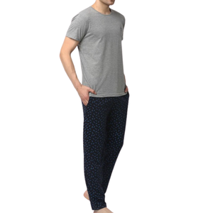 Conjunto de Pijama de Algodón para Hombre, Ropa de Dormir Suave de Dos Piezas, Ropa de Estar por Casa Transpirable, Traje de Noche Cómodo, Estilo de Manga Larga - Product Image 1