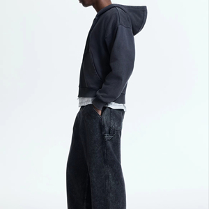 Winter Warm Hoodie Men <b>Thick</b> <b>Fleece</b> Pullover Casual Streetwear Oversized Plain Hoodie Bulk Supply - Product Image 1