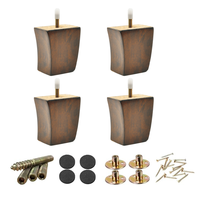 Pieds de meubles en bois courbés élégants pour canapé, armoire, table – Pièces de rechange durables et stylées pour la maison – Vente en gros