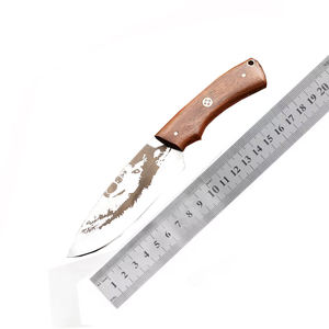 Couteau de chasse artisanal en acier inoxydable D2, manche en bois de rose, pour le bushcraft et le port quotidien - Product Image 6