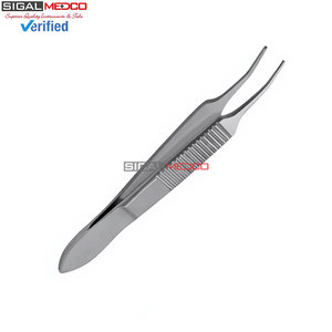 Pinzas Iris 1x2 con Dientes Curvos de 3 Pulgadas, Instrumentos Oftálmicos de Microcirugía, Pinzas Quirúrgicas de Precisión de Acero Inoxidable Delicado - Product Image 3