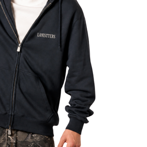 Custom Mens Full Zip <b>Hoodie</b> Regular Fit Fleece Hooded Sweatshirt With Two Front Pockets Small Chest Logo Casual Apparel Supplier - Product Image 5