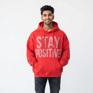 Men's Baggy Rhinestone Hoodies Full Sleeve Pullover Heavy Weight 450GSM Boxy Winter Street Wear Drop Shoulder Sweat Hoodies Men - Product Image 1
