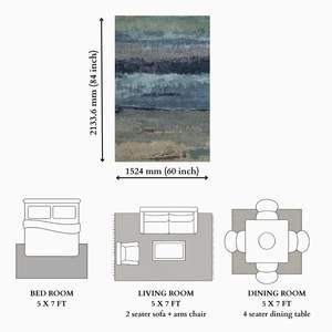 Tapis moderne en laine et soie noué à la main, couleur unie, écologique, antidérapant, en latex, adapté aux animaux domestiques, 1 pièce, usage commercial, résistant à la saleté - Product Image 4