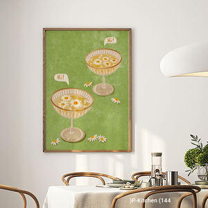 ภาพพิมพ์บนผ้าใบสำหรับห้องครัว, ภาพประกอบค็อกเทลเดซี่, ของตกแต่งผนังห้องครัวสไตล์โมเดิร์น - Product Image 2