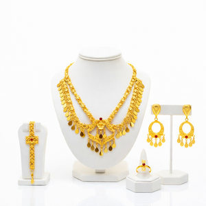 El mejor micro anillo de dedo de oro del fabricante indio para mujer, conjunto de collar de perlas para regalos, la mejor compra a granel en EE. UU., Europa y África - Product Image 4