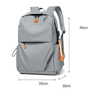 Sac à dos en nylon unisexe, style softback, grande capacité, résistant à l'eau, fermeture éclair, décontracté, multifonctionnel, avec bandoulière - Product Image 3