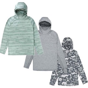 Chemise de pêche à manches longues unisexe à capuche, imprimé camouflage, séchage rapide, UPF 50, imperméable, 100% polyester, vêtements d'extérieur, taille adulte - Product Image 1