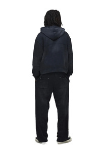 100% Cotton High Quality Baggy Sweatpants Customized Acid Wash Sun Fade Zip Up Streetwear Oversized Men's <b>Winter</b> Tracksuits - Product Image 2