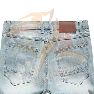 Shorts en jean pour hommes avec logo personnalisé, streetwear, fabricant professionnel de shorts en jean personnalisés pour hommes - Product Image 6