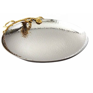 Branche de grenade de haute qualité en acier inoxydable et en laiton bol décoratif en métal bol de pièce maîtresse en métal bol d'affichage en métal - Product Image 6