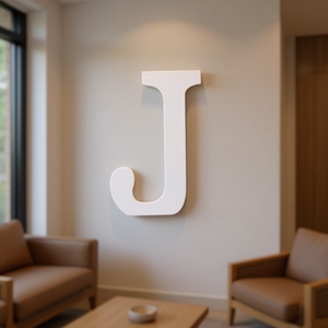 Lettera Decorativa Ilan J 11Cm Bianca Per Decorazione Murale - Product Image 3