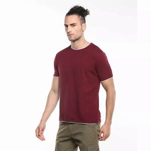 T-shirt pour homme en coton pur, couleur unie, style streetwear, col en V, manches courtes, coupe ample, nouvelle collection été. - Product Image 3