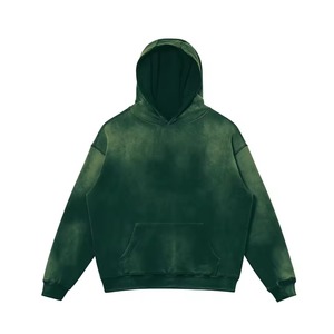 Hiver 2026 Sweat à capuche pour homme coupe classique 300g Polyester/Coton, effet vieilli, délavé à l'acide, impression numérique personnalisée - Product Image 2
