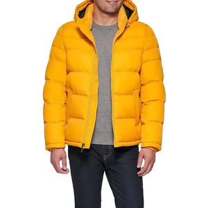 Men Bright <b>Yellow</b> <b>Puffer</b> <b>Jacket</b> Hooded Winter Down Coat Lightweight Warm Insulated Bubble <b>Jacket</b> Outdoor Casual Street Fashion - Product Image 6