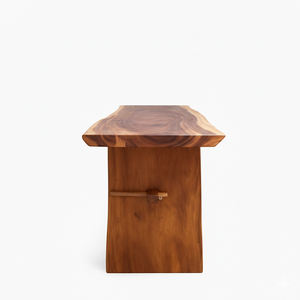 Table de bar en bois massif de qualité supérieure, de forme carrée, en bois de suar, avec bord naturel, style moderne, pour café, pub - Product Image 3