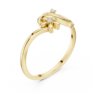 GOLDEN GLOW 14K Nombre personalizado Anillo con inicial en plata u oro - Product Image 4