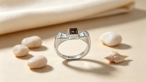 Art Palace New Fashionable <b>Silver</b> <b>Ring</b> with Citrine Gemstone Stylish <b>Rings</b> Collection - Product Image 2