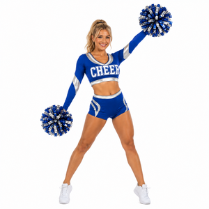 Tenue d'entraînement de cheerleading rose vierge de haute qualité avec logo personnalisé OEM, service OEM de fabrication sur mesure pour la cheerleading - Product Image 4