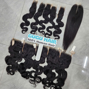 Human Hair From Vietnam Transparent French Lace Remy Glueless Lace Front <b>Wigs</b> <b>Deep</b> <b>Wave</b> Bundles with Frontal 13x6 - Product Image 1