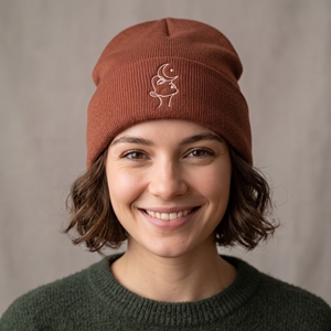 DUMELA Unisex <b>Beanie</b> Hat 100% Acrylic Cuffed <b>Green</b> Embroidered Casual Winter Warm Adult Daily Outdoor Street Style 56-58cm - Product Image 2