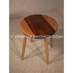 Handcrafted Walnut Wood <b>Bar</b> <b>Stool</b> | Artisan Wooden <b>Stools</b> Wholesale India - Product Image 2