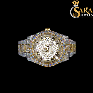 High Quality Luxury Moissanite Diamond <b>Studded</b> Square Stainless Steel Olive Green Roman Numerical Quartz Analog Square Watch - Product Image 3