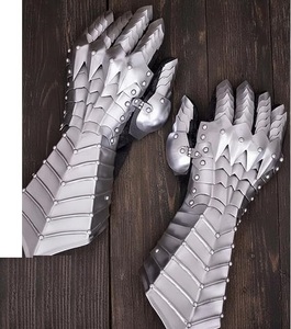 Guantes de Caballero Medievales de Metal de Primera Calidad de Fabricante Confiable con Correas de Muñeca Ajustables para un Disfraz Histórico Auténtico - Product Image 1