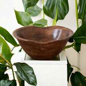 Cuencos de Madera Modernos Hechos a Mano para Servicio de Catering de Bodas, Diseño Personalizado, Cuenco para Servir Ensaladas y Frutas, Cuenco de Madera Natural de Lujo - Product Image 1