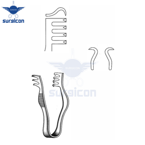 Retractor Autoajustable Finsen de 7 cm (2¾ Pulgadas) y 12 mm, Retractor Quirúrgico Reutilizable de Acero Inoxidable Afilado, Instrumento Médico - Product Image 2