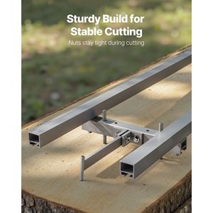 Kit per Sega a Catena con Barra Trasversale da 15 piedi e 6 pollici, Sistema di Guida per Sega a Catena con Guide in Alluminio e 4 Cunei, Compatibile con Motoseghe - Product Image 4