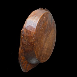 Bol de service en bois de manguier émaillé L2026, saladier sur pied en bois d'acacia, bol à fruits décoratif surélevé en bois pour servir des collations - Product Image 1